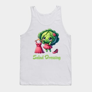 Cute Salad Dressing Illustration Tank Top